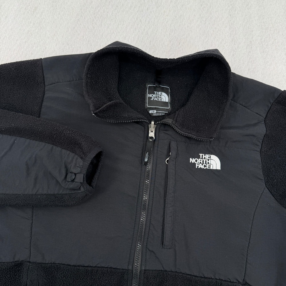 The North Face Denali Fleece Full Zip Jacket Black Women Large Polartec Gorpcore